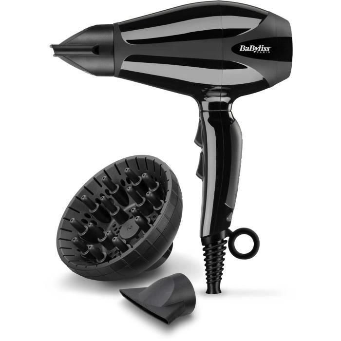 Babyliss 6715 Secador de Pelo Profesional con Difusor, Motor AC, 2200W, Formato Ultra Compacto 1