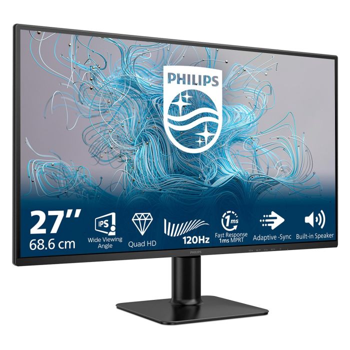 Philips Monitor 27E2N2500/00 27 Pulgadas Quad HD IPS 120Hz 1ms MPRT HDR10 HDMI DP USB Negro 1