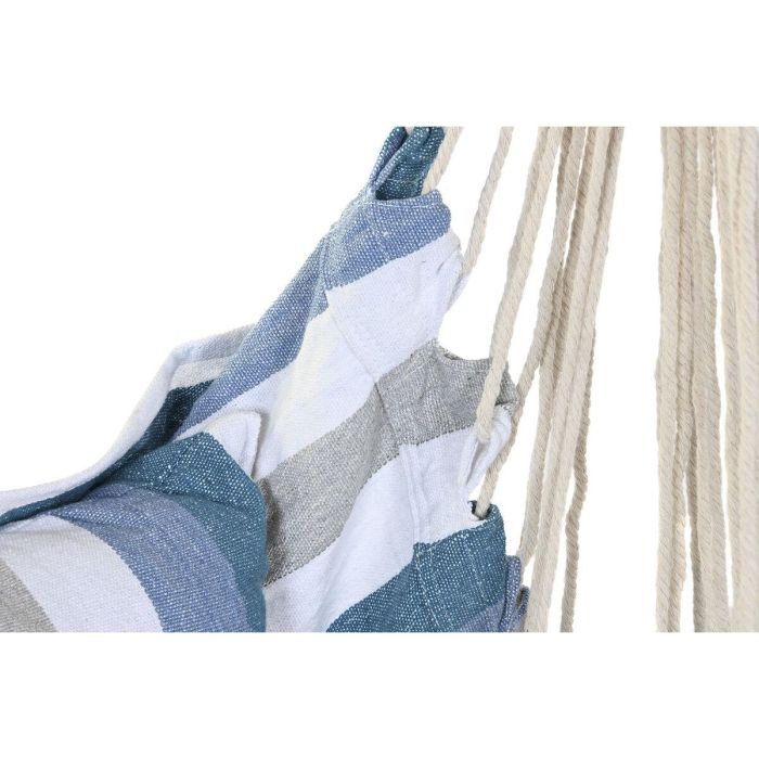 DKD Home Decor Silla Colgante para Terraza y Jardín, Rayas Azul y Blanco, Algodón Poliéster, Capacidad 100kg, 100x60x135 cm 3 DKD Home Decor Silla Colgante para Terraza y Jardín, Rayas Azul y Blanco, Algodón Poliéster, Capacidad 100kg, 100x60x135 cm 3