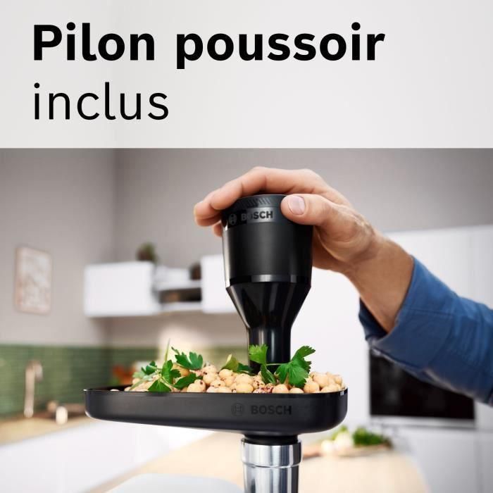 Picadora de carne - BOSCH - MFWS420W Serie 4 - Blanco - 500 W - motor bloqueado 1900 W - 2,5 kg/min - 2 velocidades - 2 rejillas de trituración 3 Picadora de carne - BOSCH - MFWS420W Serie 4 - Blanco - 500 W - motor bloqueado 1900 W - 2,5 kg/min - 2 velocidades - 2 rejillas de trituración 3