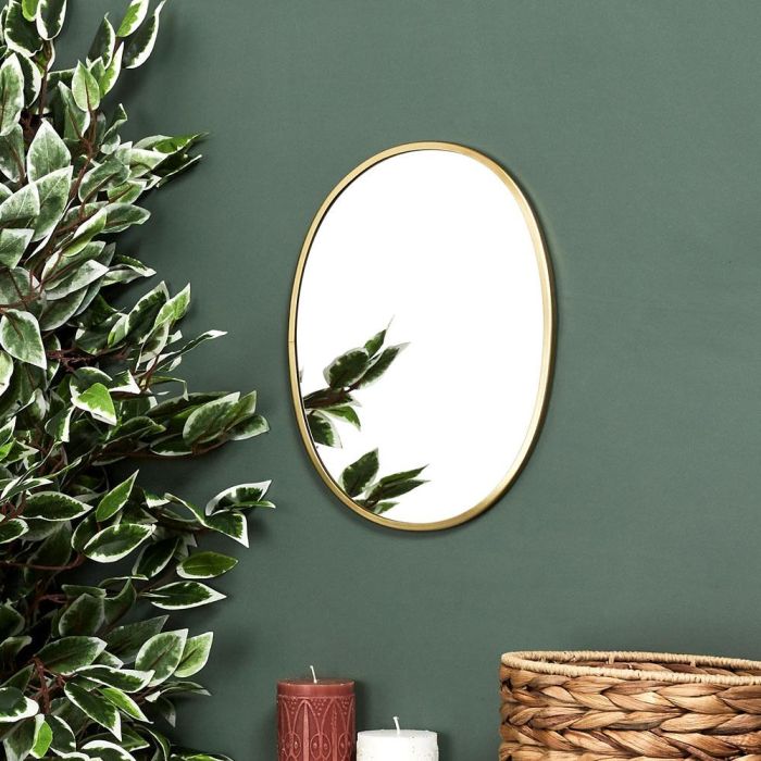 Home Deco Factory Espejo Ovalado Dorado Lounge 34x25 cm 2