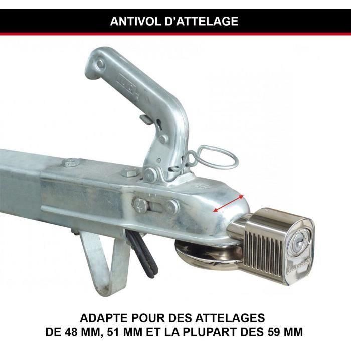 MASTER LOCK Cerradura de acoplamiento universal - Cerradura de llave para cabezales de acoplamiento 2 MASTER LOCK Cerradura de acoplamiento universal - Cerradura de llave para cabezales de acoplamiento 2