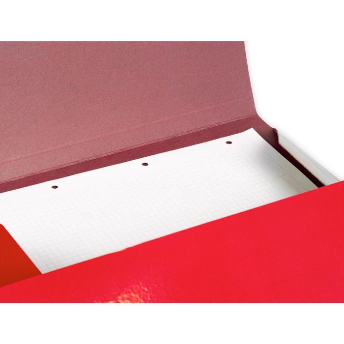 Carpeta Liderpapel Gomas Folio 3 Solapas Carton Plastificado Color Rojo 7