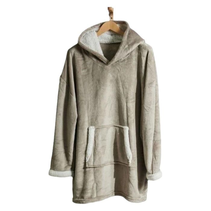 Today TOD3574641255527 Sudadera polar a cuadros de manga larga con bolsillo - Beige 70 x 87 cm 1 Today TOD3574641255527 Sudadera polar a cuadros de manga larga con bolsillo - Beige 70 x 87 cm 1
