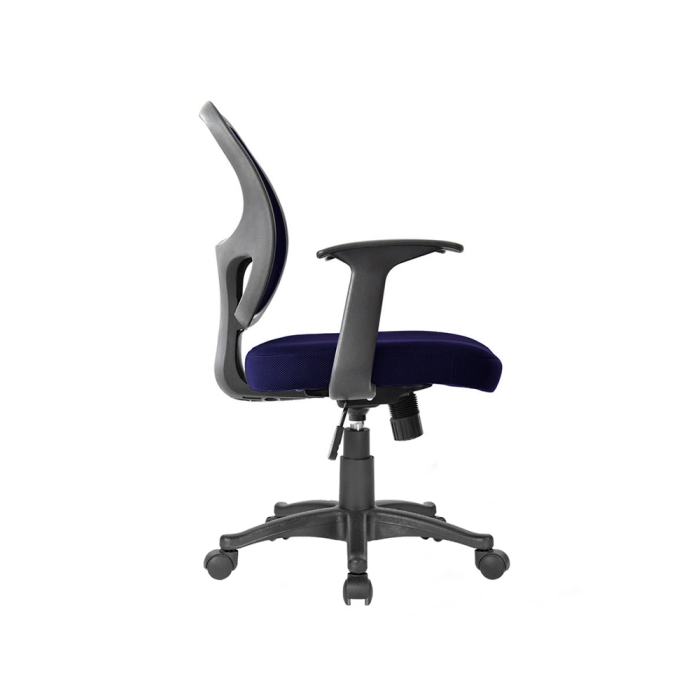 Q-connect Silla Giratoria Respaldo Medio Regulable en Altura 870+120mm Alto 550mm Ancho 590mm Profundidad Color Azul 2