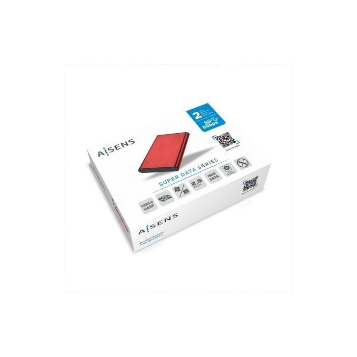 Aisens CAJA EXTERNA 2,5" ASE-2525B 9.5MM SATA A USB 3.0/USB3.1 GEN1, ROJO 3