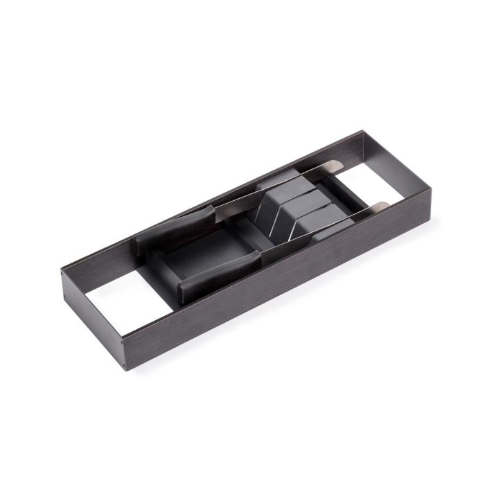 Emuca Portacuchillos Orderbox para cajón, 150x470mm, Acero y Madera, Gris antracita 4 Emuca Portacuchillos Orderbox para cajón, 150x470mm, Acero y Madera, Gris antracita 4