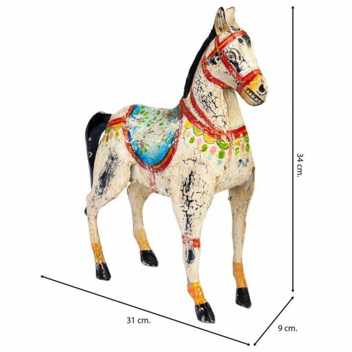 Figura Decorativa Alexandra House Living Madera de mango Caballo 9 x 34 x 31 cm 5