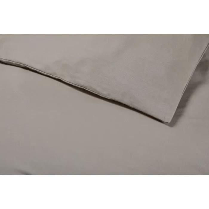 Cubierta de dudo dudo - 240x220 cm - Algodón - Antibacteriano - Taupe - Hecho en Francia 2