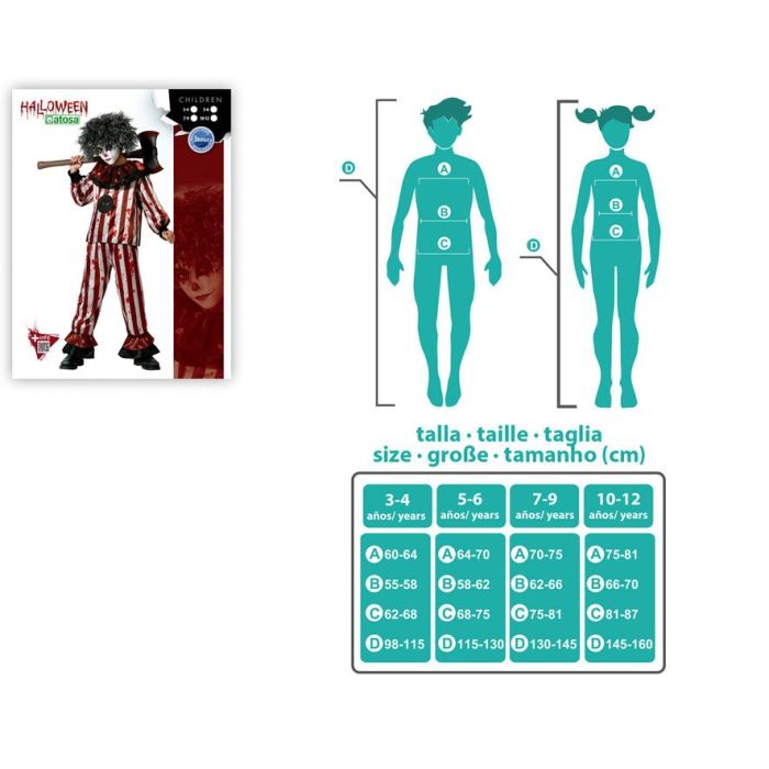 Disfraz Payaso Rojo Halloween Escalofriante con Manchas de Sangre para Niño 5-6 Años con Camiseta y Pantalón 3 Disfraz Payaso Rojo Halloween Escalofriante con Manchas de Sangre para Niño 5-6 Años con Camiseta y Pantalón 3