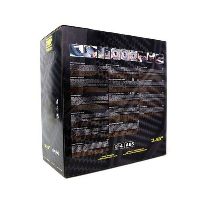 Tapacubos OMP Stinger Speed Negro Plateado 13" (4 uds) 1 Tapacubos OMP Stinger Speed Negro Plateado 13" (4 uds) 1