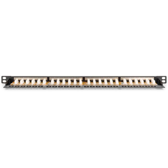 DIGITUS Patchpanel 0,5HE 24-Port Cat6 geschirmt schwarz 4