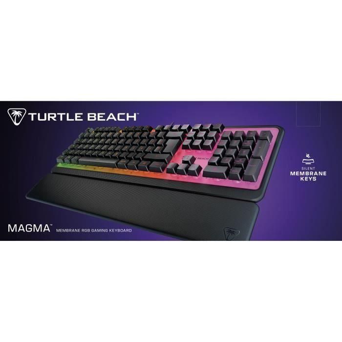 Teclado para juegos - Turtle Beach Magma - Membrana RGB - Negro, teclas silenciosas, AIMO RGB 5 Teclado para juegos - Turtle Beach Magma - Membrana RGB - Negro, teclas silenciosas, AIMO RGB 5