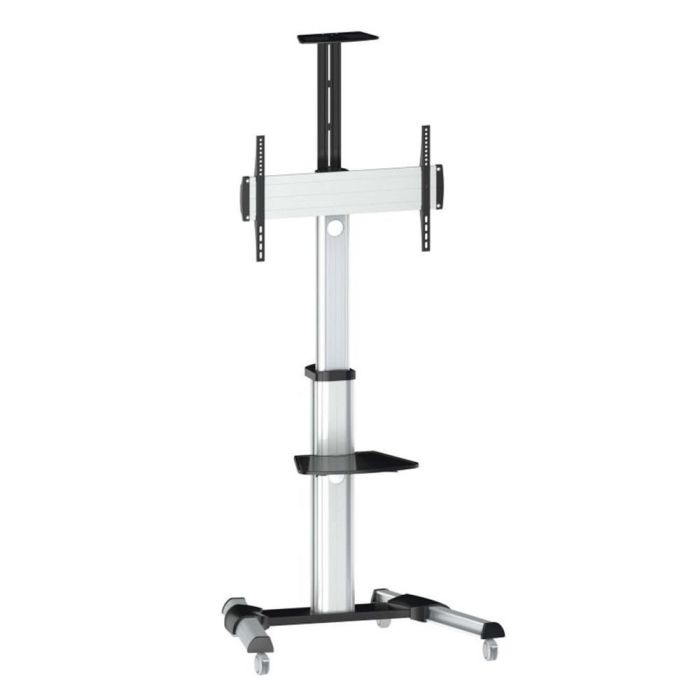 Equip Soporte de Suelo para TV 37-70" VESA 600x400, 50kg, Inclinable, Rotación 90°, con Ruedas Bloqueables y Altura Ajustable