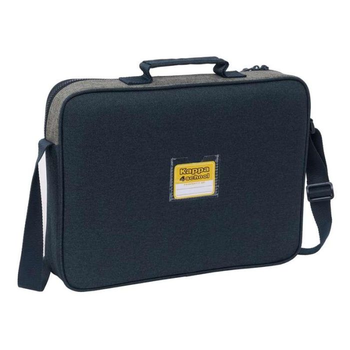 Cartera Escolar Kappa Dark navy Gris Azul marino 38 x 28 x 6 cm 1 Cartera Escolar Kappa Dark navy Gris Azul marino 38 x 28 x 6 cm 1