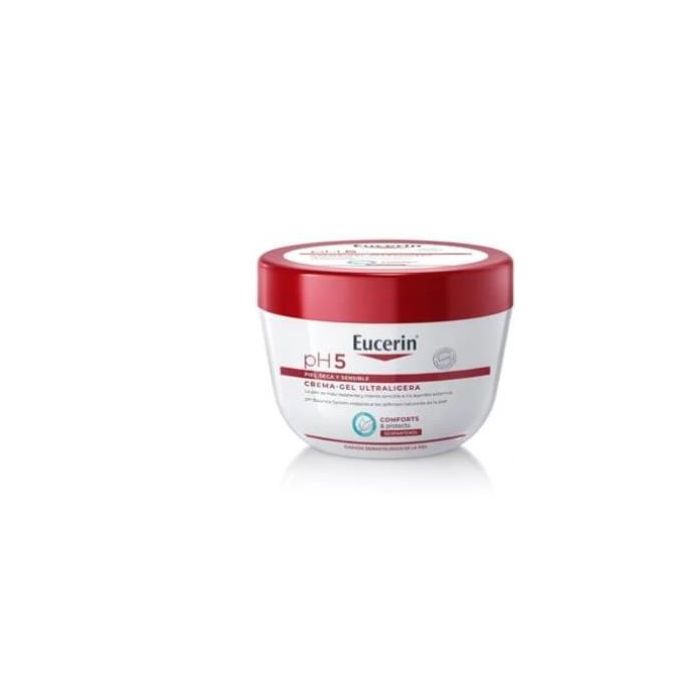 Eucerin PH5 Gel-Crema Ultraligera Hidratante Corporal con pH Balance y Dexpantenol para Piel Sensible y Seca 350 ml