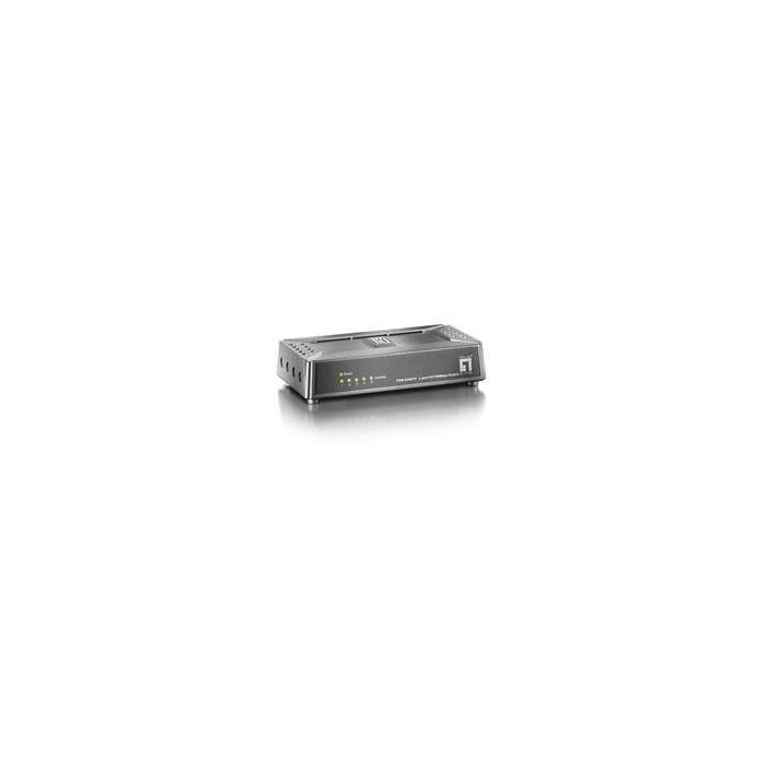 LevelOne FSW-0508TX Switch Fast Ethernet No Administrado 5 Puertos (10/100 Mbps) Plástico Negro/Gris Full Duplex