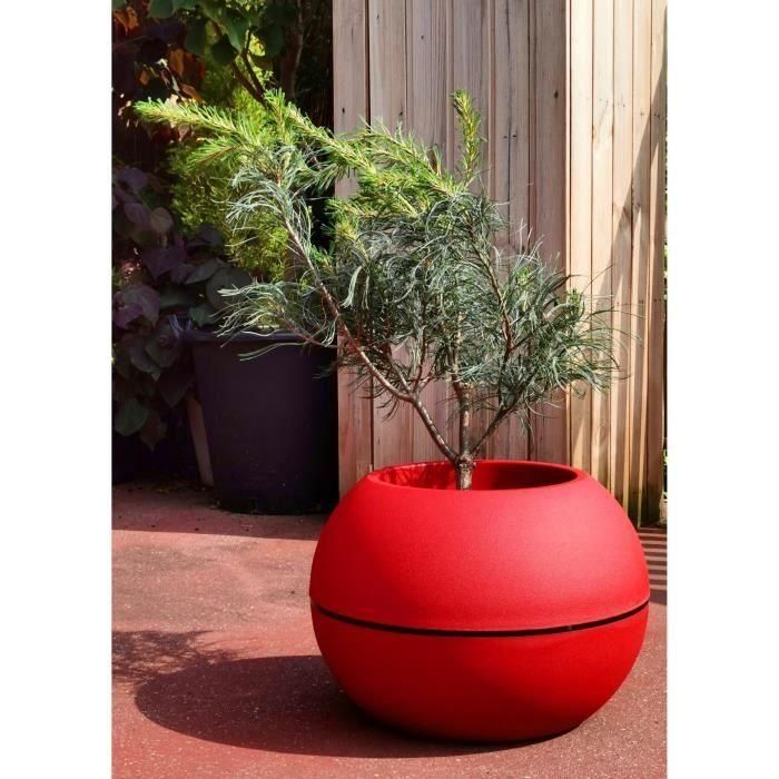 Riviera maceta bola de granito rojo, diámetro 40 cm 1 Riviera maceta bola de granito rojo, diámetro 40 cm 1