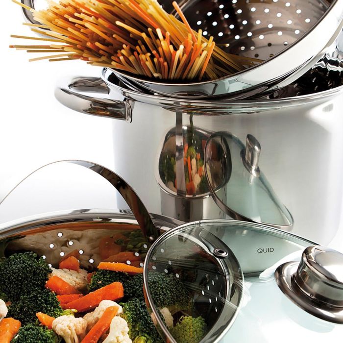 Bateria Acero Inoxidable Gastro Fresh Quid 3 Piezas - 22 cm - 6,4 L