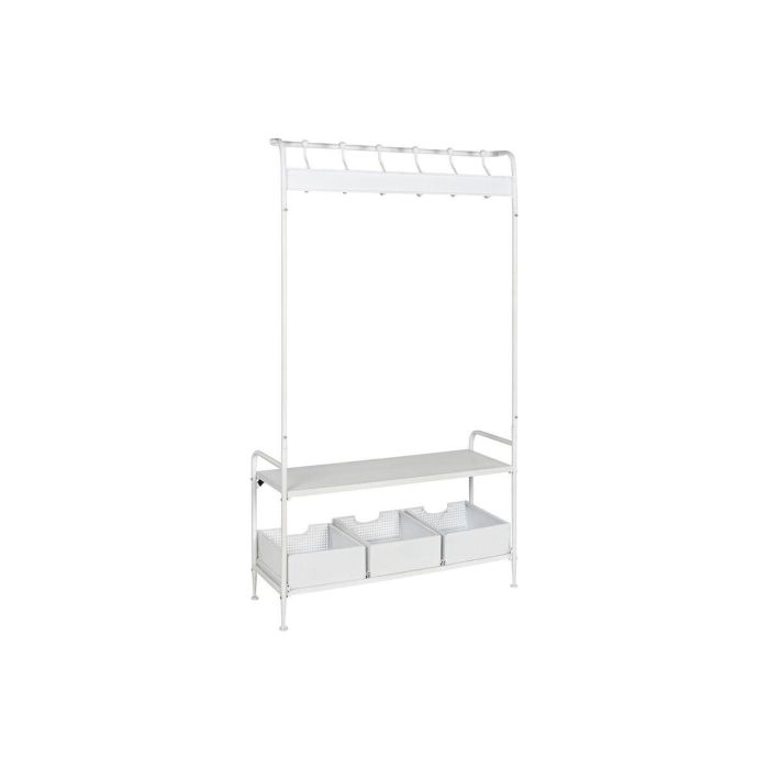Perchero con Balda Home ESPRIT Blanco Metal Loft 110 x 36 x 186 cm 6