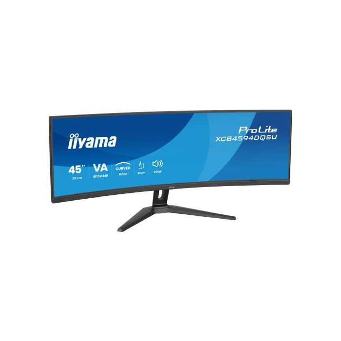 Iiyama XCB4594DQSU-B1 Monitor Curvo Ultra Panorámico 45" Dual QHD USB-C HDMI DisplayPort 2