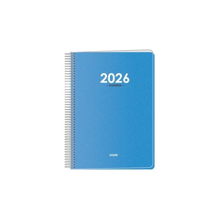 Agenda Anual (2026) Dohe Metropoli Espiral Tapa Pp 150X210 D/P Azul