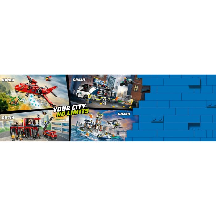 LEGO 60413 City Avión de Rescate de Bomberos Juguete con 3 Pilotos y Minifiguras 5
