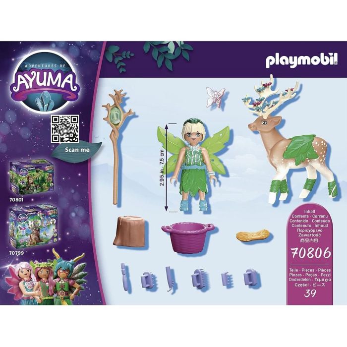 Playmobil Forest Fairy con Animal del Alma en el Bosque Mágico - Figura de Juego con Accesorios y Cuidado 1