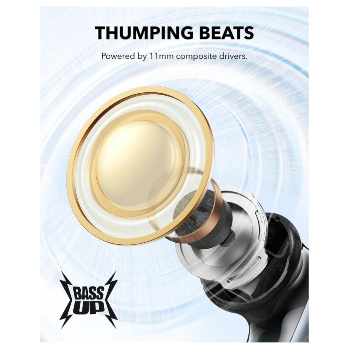 Anker Soundcore P40i Auriculares Inalámbricos Bluetooth 5.3 IPX5 Negro, 60h de Autonomía, Resistente al Sudor para Llamadas, Música, Deporte y Uso Diario