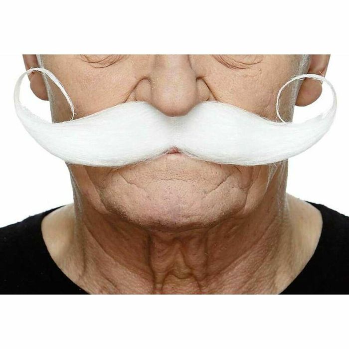 Bigote blanco talla única Bigote blanco talla única