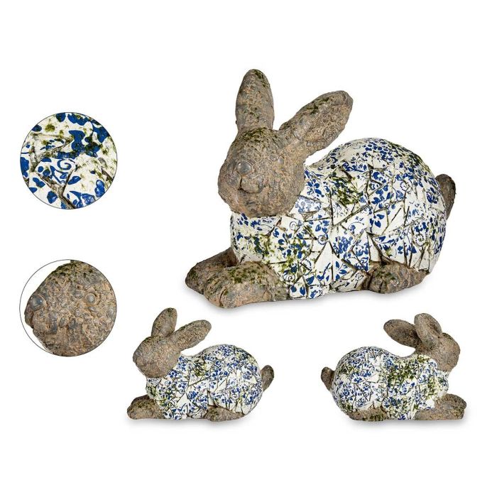Figura de Conejo en Mosaico Azul Ibergarden - Poliresina 20x29x40 cm (2 Unidades) Figura de Conejo en Mosaico Azul Ibergarden - Poliresina 20x29x40 cm (2 Unidades)