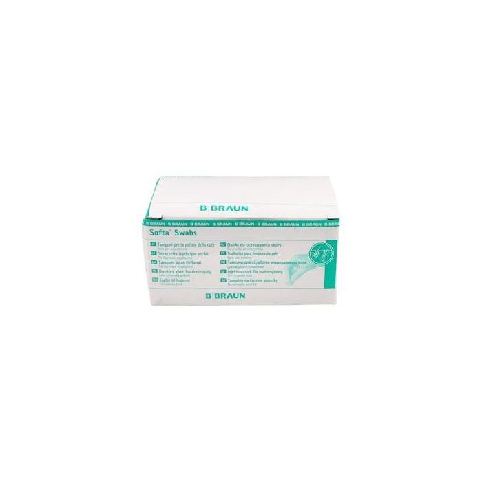 Softa Swabs R19579 Toallitas Limpiadoras con Alcohol 70% - Caja de 100 Unidades