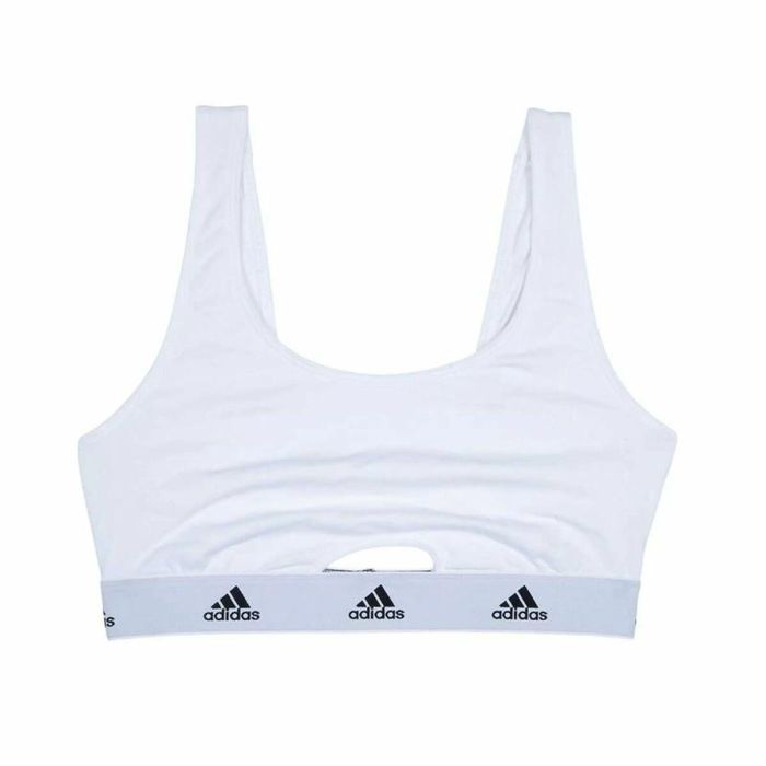 Sujetador Deportivo Adidas Active Comfort Cotton Blanco 0 Sujetador Deportivo Adidas Active Comfort Cotton Blanco 0