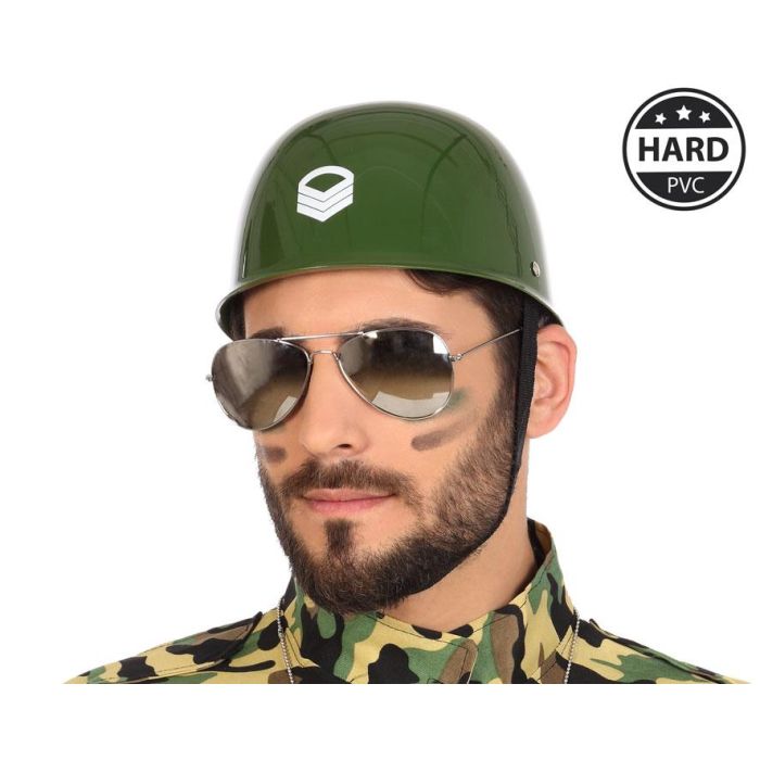 Casco Rígido Soldado Militar Verde