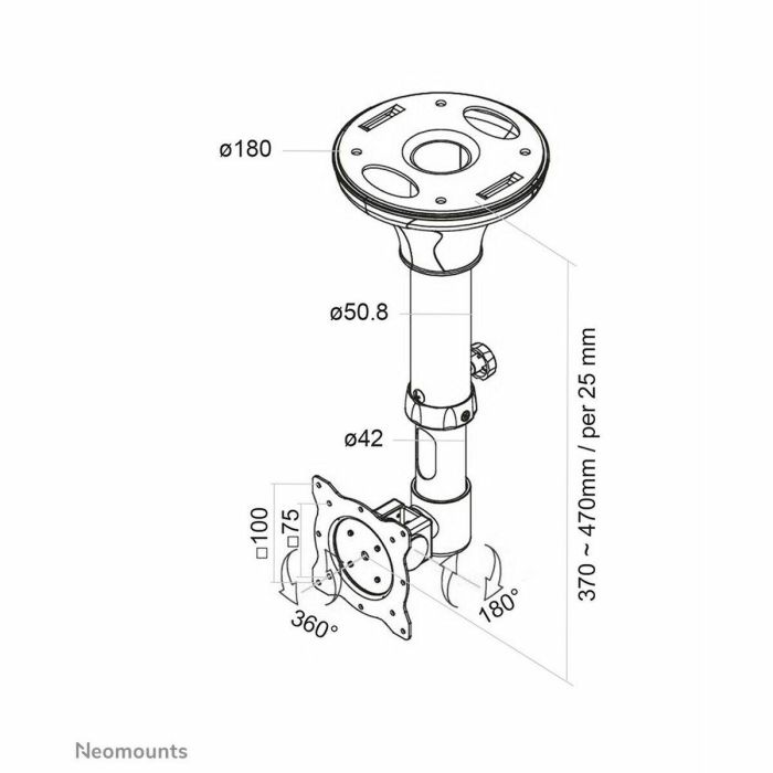 Soporte TV Neomounts FPMA-C025SILVER 10" 30" 12 kg 1 Soporte TV Neomounts FPMA-C025SILVER 10" 30" 12 kg 1