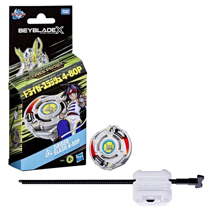 Hasbro Beyblade X Starter Pack X-Over Project Driger Slash 4-80P, Peonza y Lanzador de Tipo Equilibrio, a Partir de 8 Años 6 Hasbro Beyblade X Starter Pack X-Over Project Driger Slash 4-80P, Peonza y Lanzador de Tipo Equilibrio, a Partir de 8 Años 6
