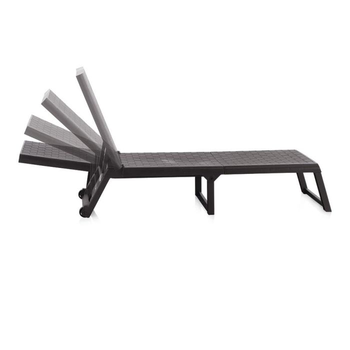 Sp Berner Tumbona Plegable Dream con Ruedas, Respaldo Ajustable, Color Wengue, 58x42x199 cm 1 Sp Berner Tumbona Plegable Dream con Ruedas, Respaldo Ajustable, Color Wengue, 58x42x199 cm 1