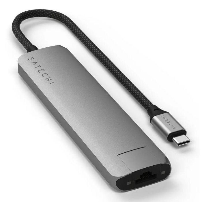 Satechi Adaptador MultiPuerto USB-C Slim 7 en 1 con Ethernet, Carga PD 100W, HDMI 4K@60Hz, 10 Gbps, SD/MicroSD, USB-A, Gris Espacial 5 Satechi Adaptador MultiPuerto USB-C Slim 7 en 1 con Ethernet, Carga PD 100W, HDMI 4K@60Hz, 10 Gbps, SD/MicroSD, USB-A, Gris Espacial 5
