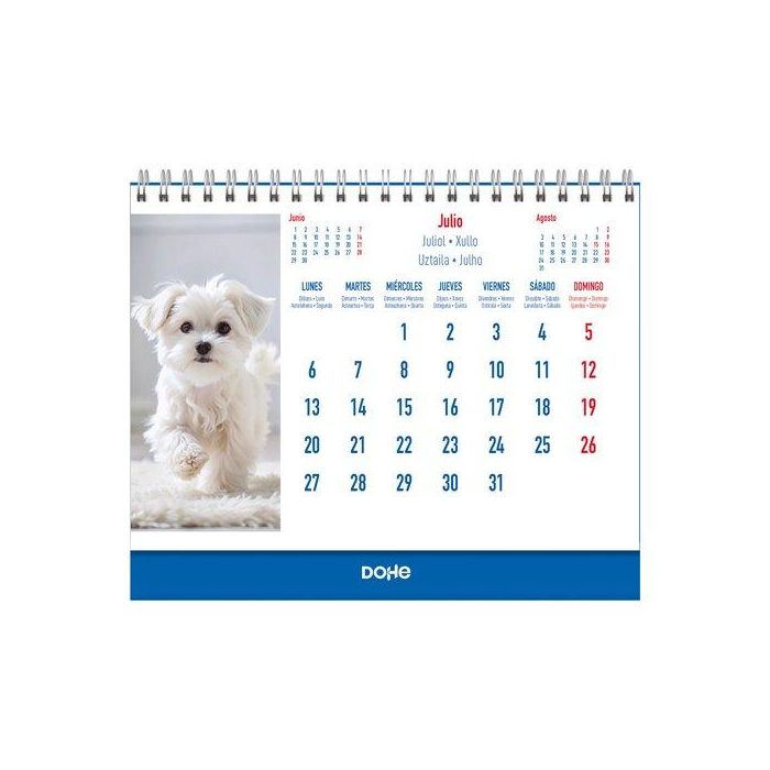 Calendario (2026) Dohe Sobremesa Imagenes Mensual Para Escribir 150X210 Perros