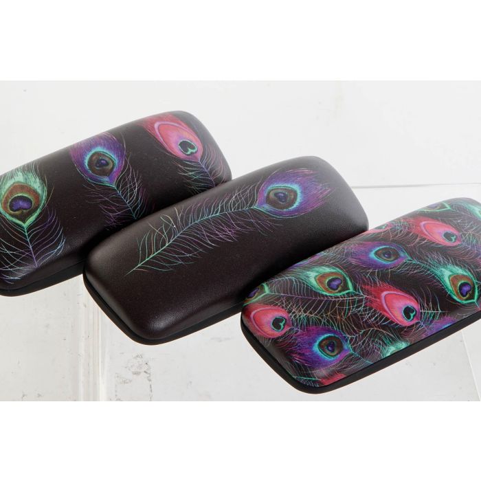 DKD Home Decor Funda para Gafas Colección Peacock Glam Negro Multicolor de PU y Metal 7x5.5x16 cm Pack 12 Unidades 1 DKD Home Decor Funda para Gafas Colección Peacock Glam Negro Multicolor de PU y Metal 7x5.5x16 cm Pack 12 Unidades 1