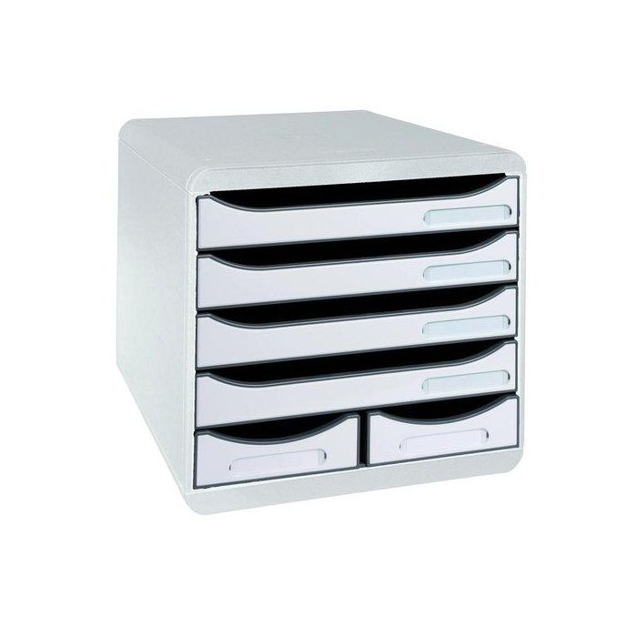 Modulo Exacompta Office 6 Cajones Big Box Maxi Gris Claro