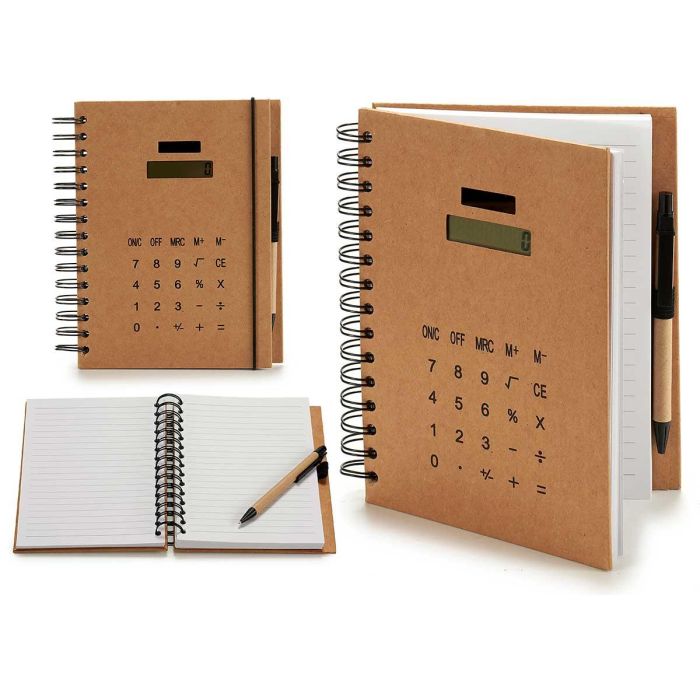 Pincello Libreta Calculadora Grande con Bolígrafo 2.5x21x18 cm (Set de 24)