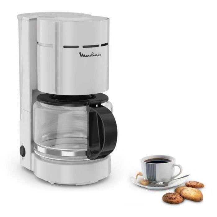 MOULINEX Cafetera de filtro 1,1 L, 12 tazas, Portafiltro giratorio, Antigoteo, Apagado automático, Mantiene caliente, Simpleo FG121B10