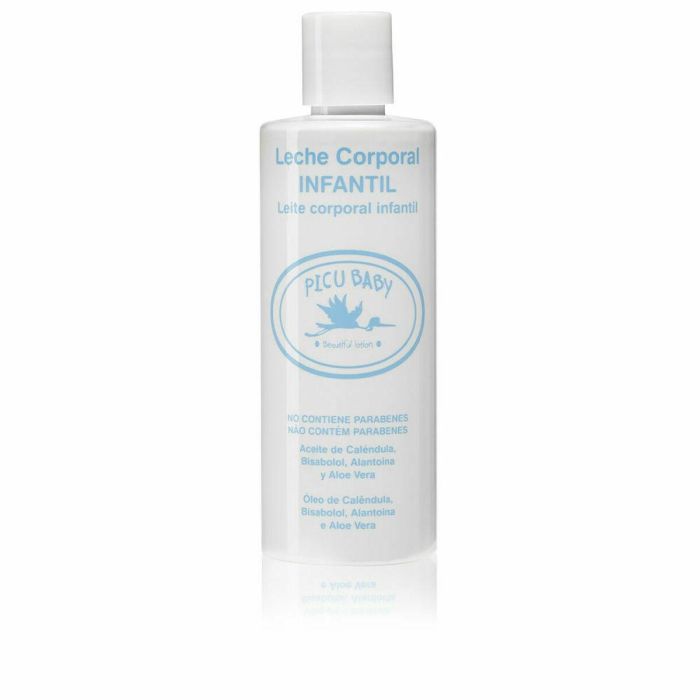 Picu Baby Leche Corporal Suave Hidratante y Protectora para Bebés y Piel Familiar 250 ml Hipoalergénica sin Parabenos con Dosificador
