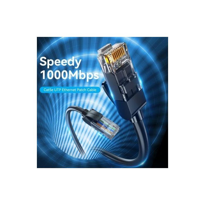 Cable de Red RJ45 UTP Vention IABBI Cat.5e/ 3m/ Negro 1 Cable de Red RJ45 UTP Vention IABBI Cat.5e/ 3m/ Negro 1