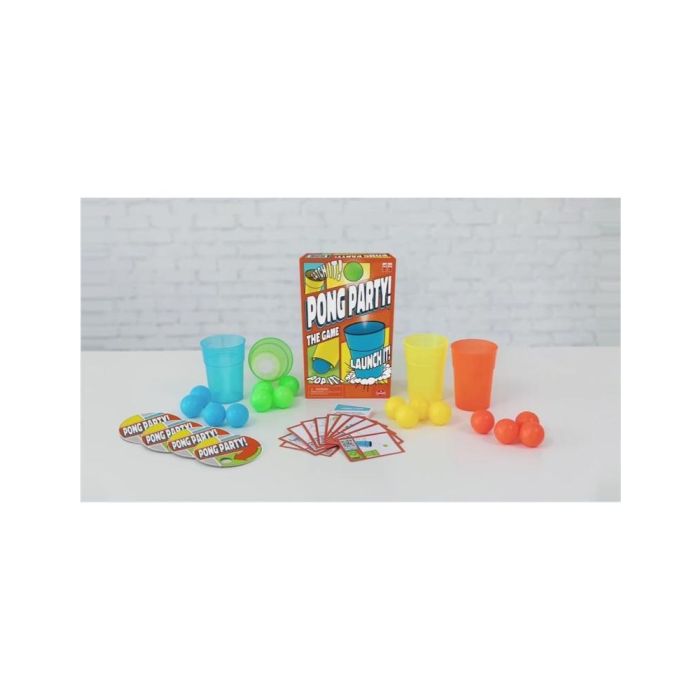 Goliath bv Juego de Mesa Pong Party con Vasos Especiales para Disparar Pelotas de Ping Pong Edad +8 1