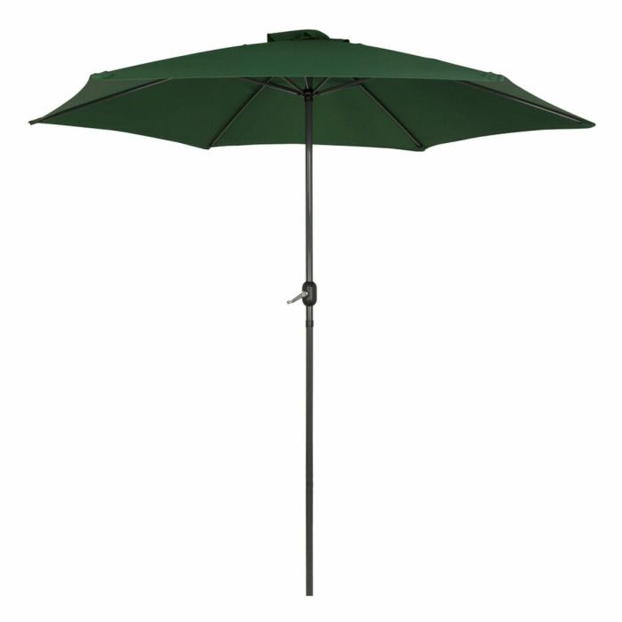 Color Baby Parasol Exterior 300 cm, Con Chimenea y Mástil Robusto de Aluminio 4,8 cm, Tejido Poliéster, Verde