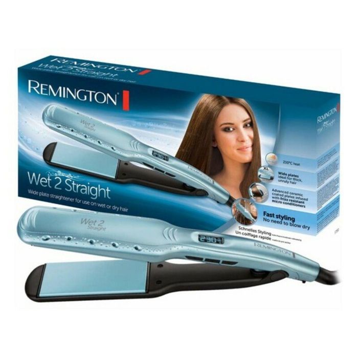 Remington S7350 Plancha de pelo profesional Wet2Straight para cabello húmedo y seco, placas cerámica avanzadas anti-frizz, calentamiento rápido. 1 Remington S7350 Plancha de pelo profesional Wet2Straight para cabello húmedo y seco, placas cerámica avanzadas anti-frizz, calentamiento rápido. 1