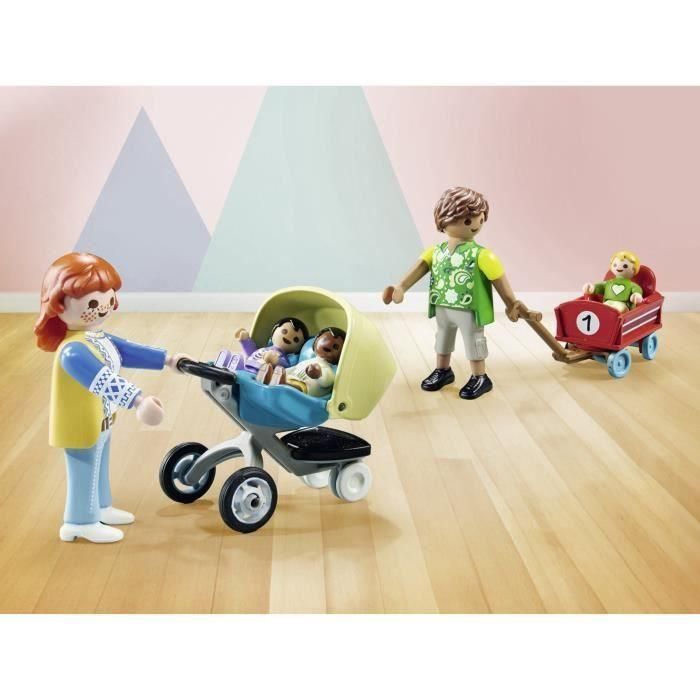 PLAYMOBIL 71649 Promo Pack Set Primera Infancia con 5 Figuras, Cochecito Doble, Vagón, Torre de Juego, Tobogán y Cuna - Edad +4 Años 2 PLAYMOBIL 71649 Promo Pack Set Primera Infancia con 5 Figuras, Cochecito Doble, Vagón, Torre de Juego, Tobogán y Cuna - Edad +4 Años 2