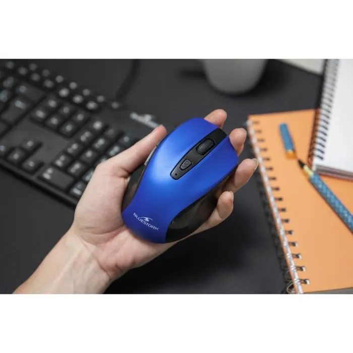 Bluestork Ratón Inalámbrico OFFICE 75 Recargable para PC/MAC - Color Azul 5 Bluestork Ratón Inalámbrico OFFICE 75 Recargable para PC/MAC - Color Azul 5